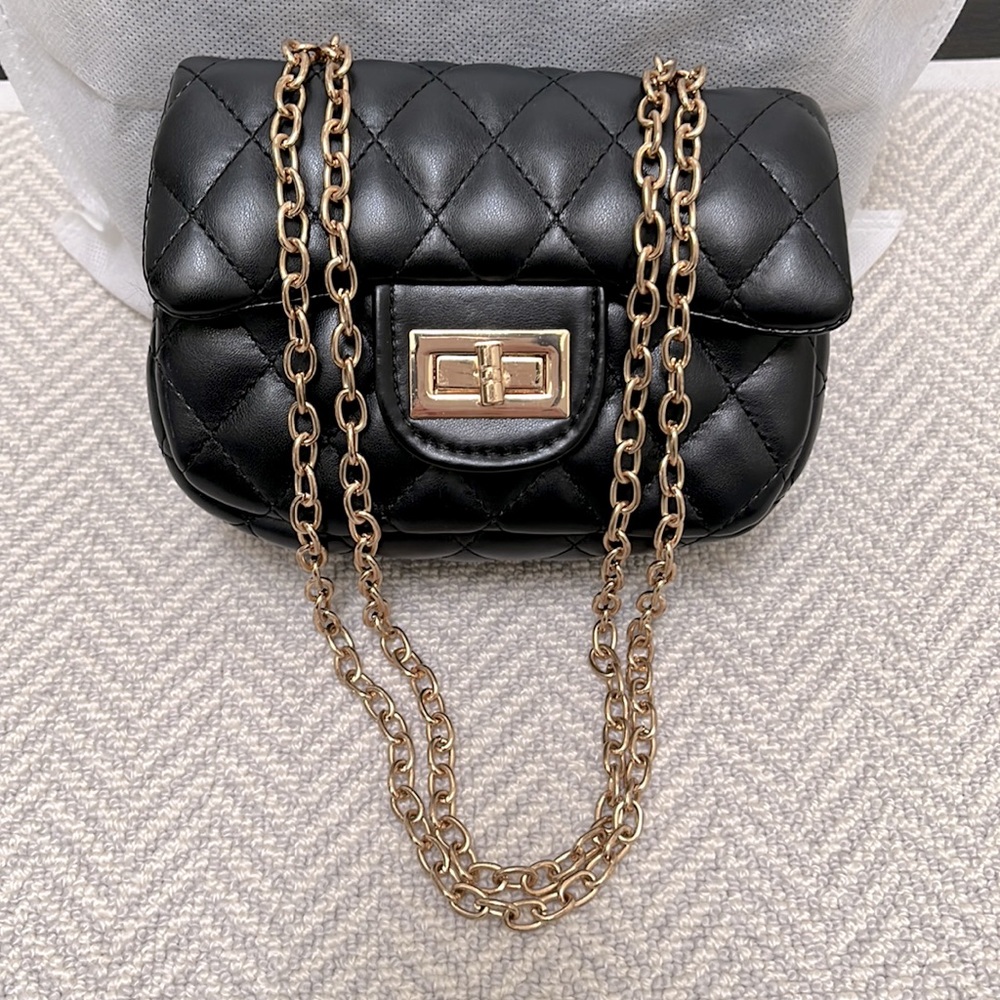 Black Quilted Mini Bag